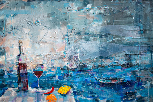 The Last Glass by Kamen Trifonov, Painting for Sale on Select