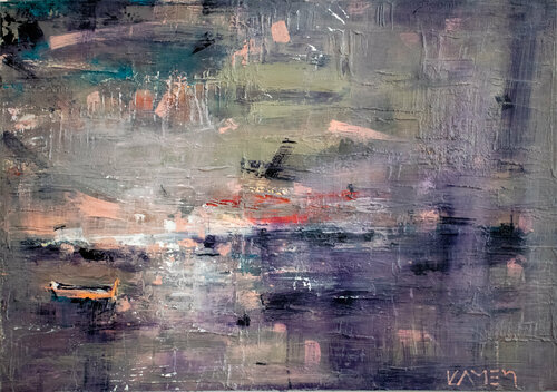 Shore Falls Asleep by Kamen Trifonov, Painting for Sale on Select