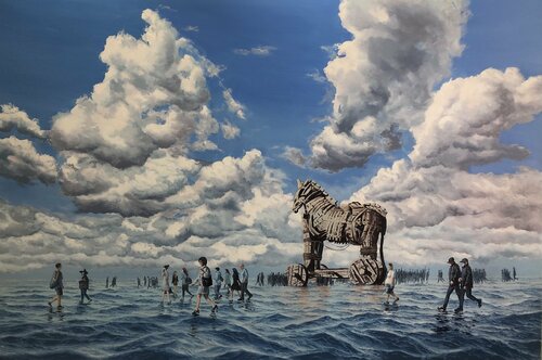 Black Door 14 by Garry Arzumanyan, Painting for Sale on Select