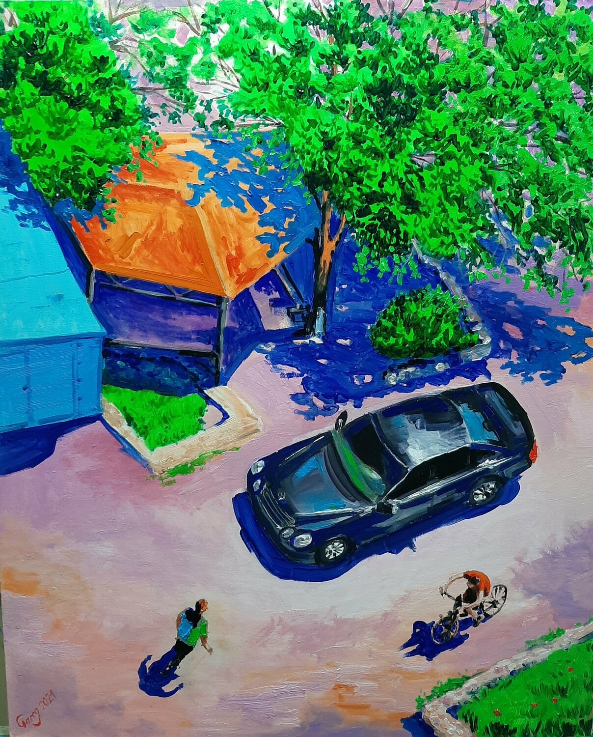 View from my Window 01 Garry Arzumanyan Original painting for sale