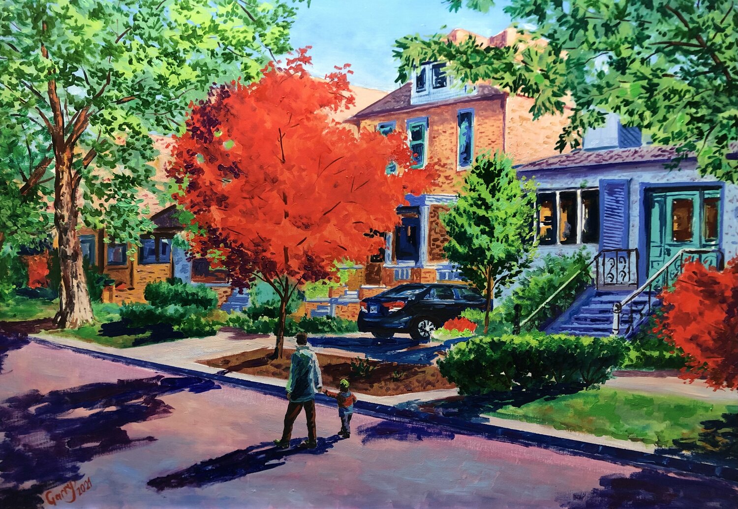 Autumn landscape 10. Chicago autumn. Garry Arzumanyan Original painting for sale