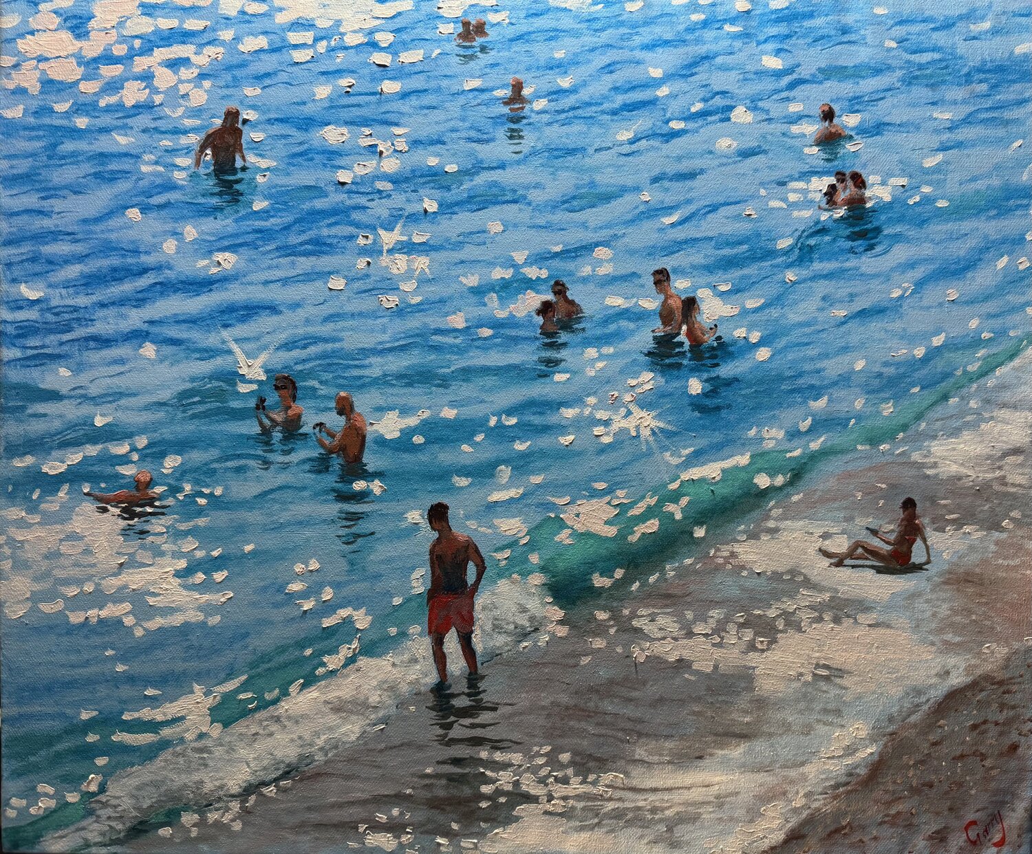 The Beach 01 Garry Arzumanyan Original painting for sale