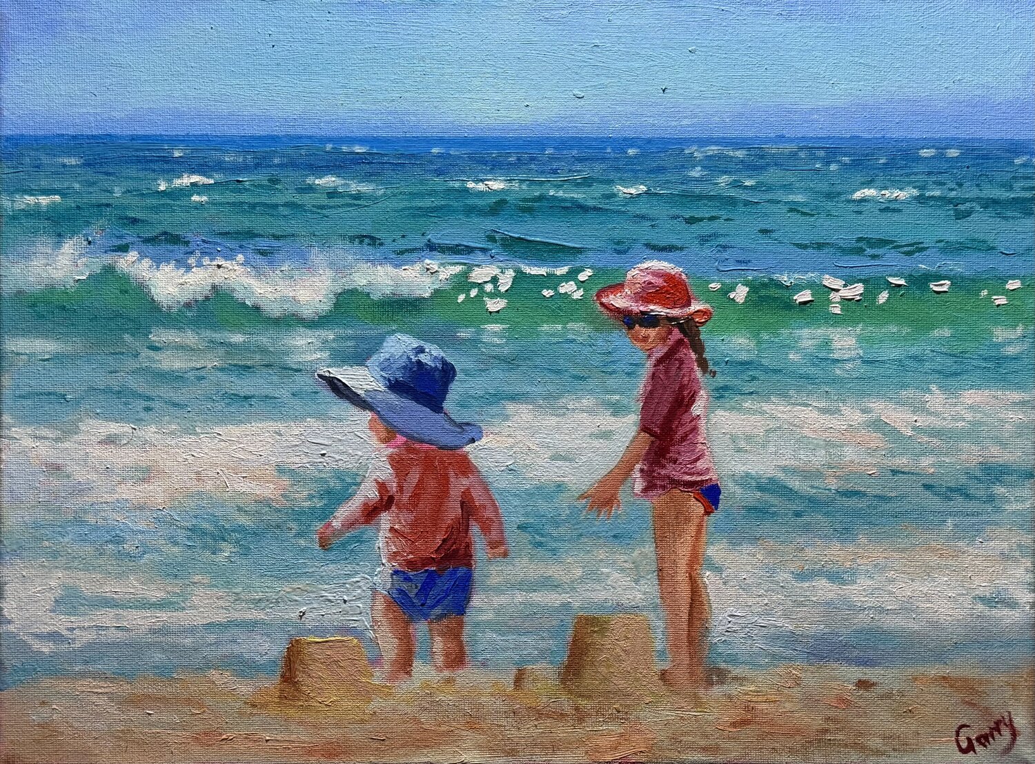 The Beach 04 Garry Arzumanyan Original painting for sale