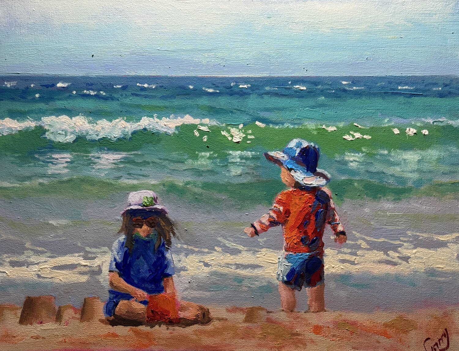 The Beach 05 Garry Arzumanyan Original painting for sale