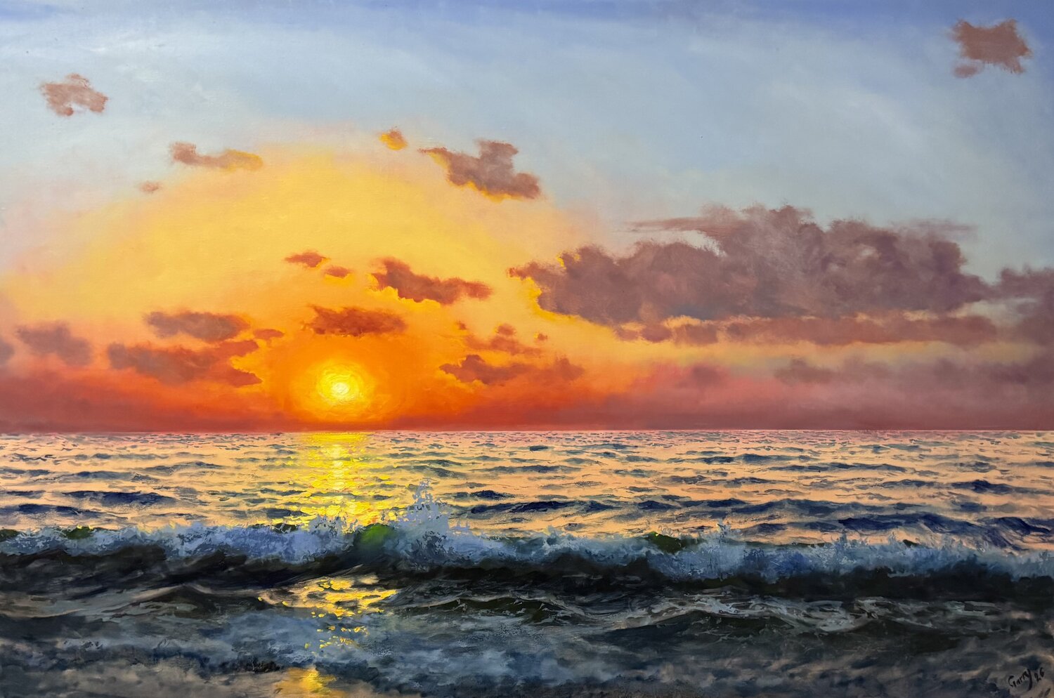 Sunset 21 Garry Arzumanyan Original painting for sale