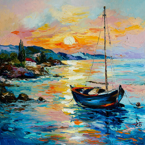 Golden Serenity von Liubov Kuptsova, Malerei kaufen auf Select