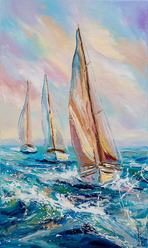 Sailing into Light von Liubov Kuptsova, Malerei kaufen auf Select