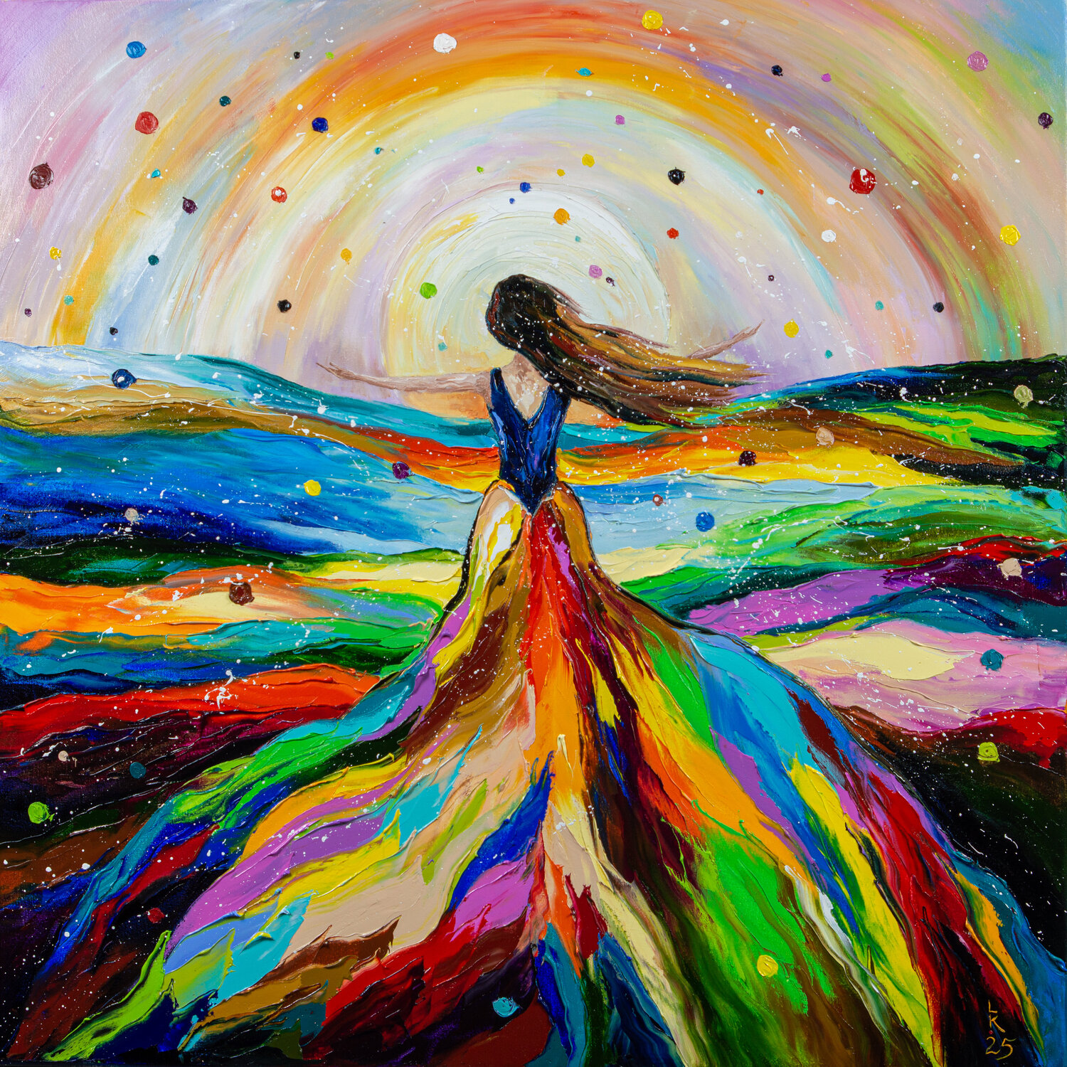 Dancing with the Light Liubov Kuptsova Originalgemälde zu verkaufen