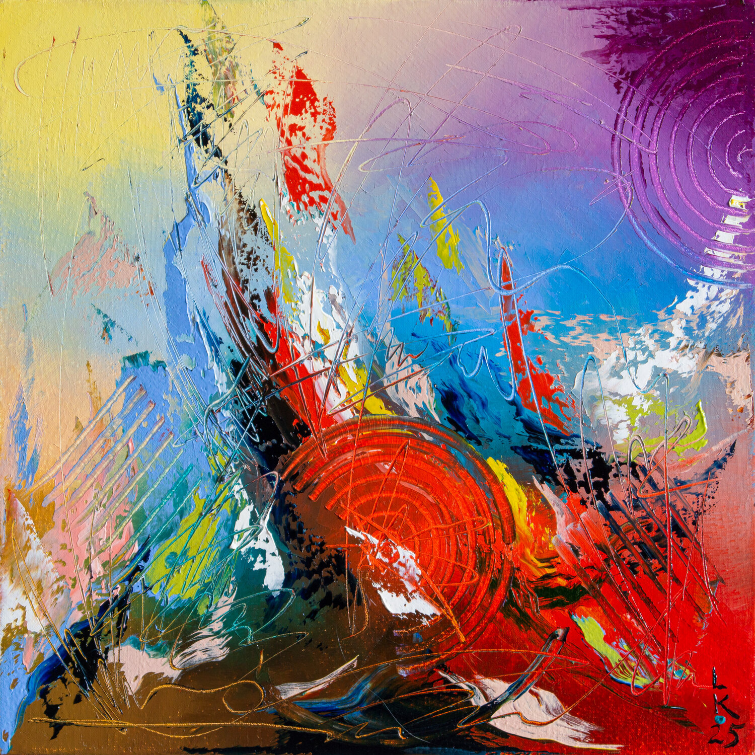 Chromatic Pulse Liubov Kuptsova Originalgemälde zu verkaufen
