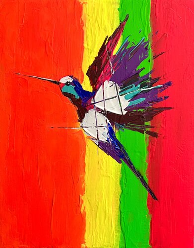 What did Hubble see: Gradient of a daydream by Lina Redford, Painting for Sale on Select