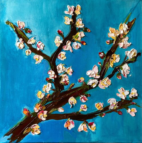 Blooming Snowflakes by Lina Redford, Painting for Sale on Select