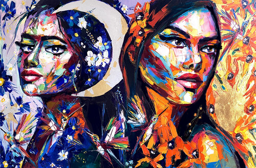 Dawn Sisters by Lina Redford, Painting for Sale on Select