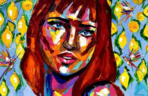 Fantasy of the Flame by Lina Redford, Painting for Sale on Select