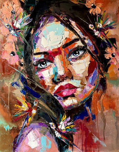 Flower Born after Sandstorm by Lina Redford, Painting for Sale on Select
