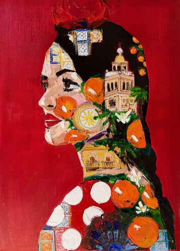 “FLOR DE SEVILLA” by Lina Redford, Painting for Sale on Select