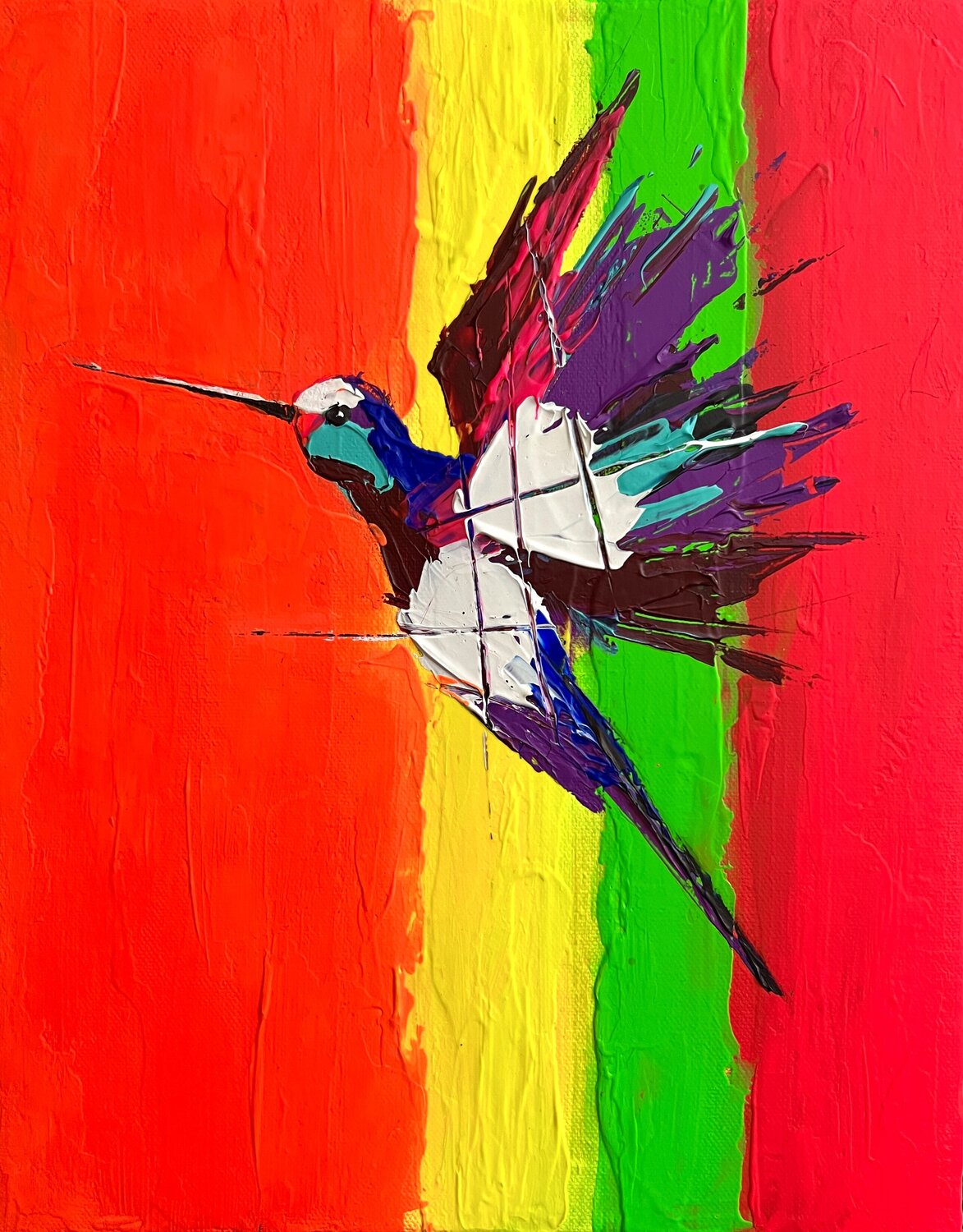 What did Hubble see: Gradient of a daydream Lina Redford Original painting for sale