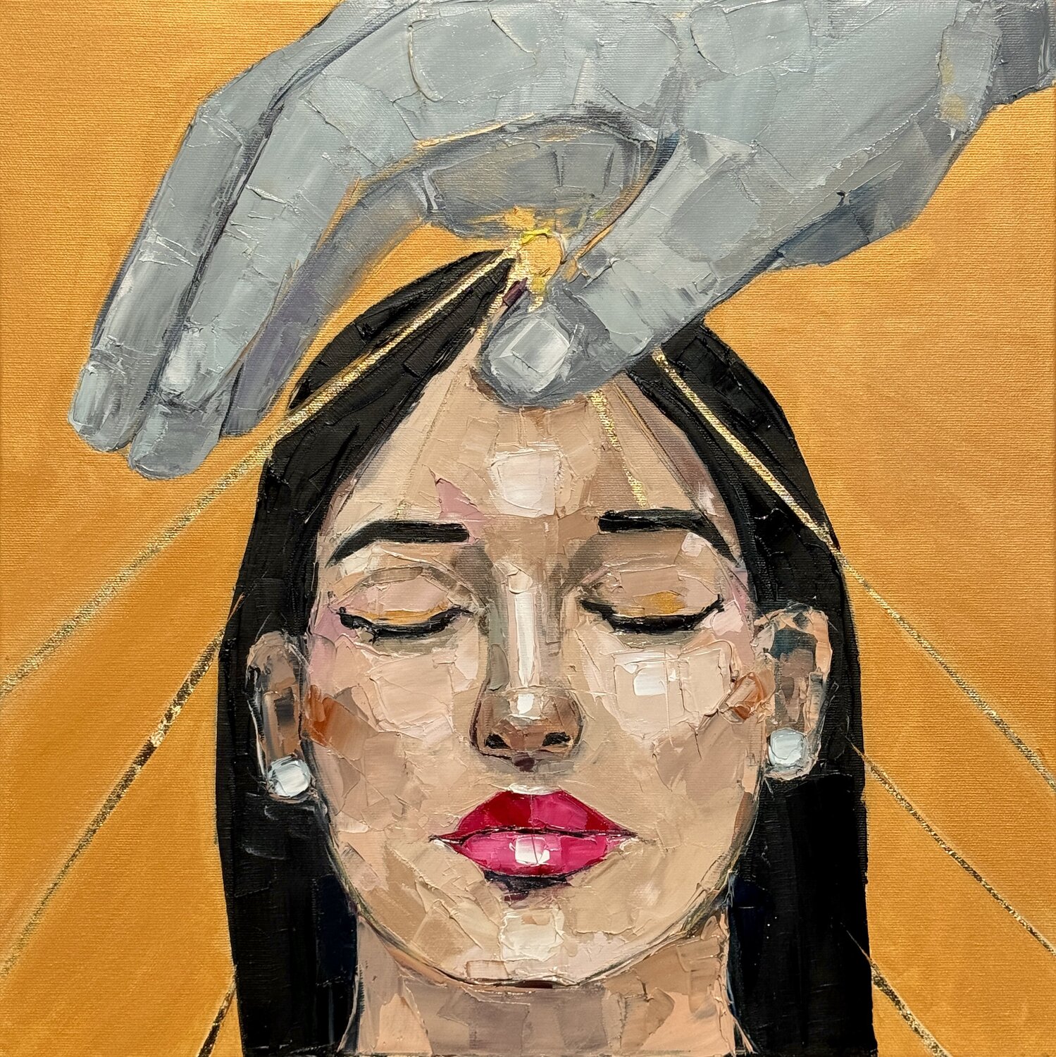 A moment before knowing Lina Redford Original painting for sale