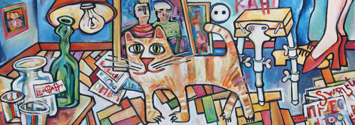 In an art studio. by Nicolai Ostapenco (N.Swiristuhi), Painting for Sale on Select