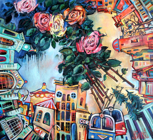 Daily carousel. by Nicolai Ostapenco (N.Swiristuhi), Painting for Sale on Select