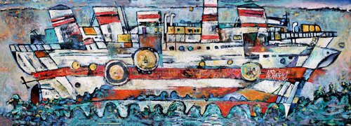 Fun cruise. by Nicolai Ostapenco (N.Swiristuhi), Painting for Sale on Select