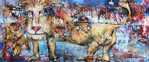 Lion. by Nicolai Ostapenco (N.Swiristuhi), Painting for Sale on Select