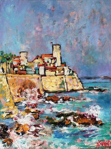 “Morning in Antibes.” by Nicolai Ostapenco (N.Swiristuhi), Painting for Sale on Select