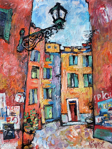 “Hot Nice and the Lamp” by Nicolai Ostapenco (N.Swiristuhi), Painting for Sale on Select