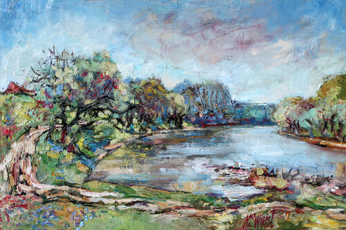 April and the Dniester by Nicolai Ostapenco (N.Swiristuhi), Painting for Sale on Select