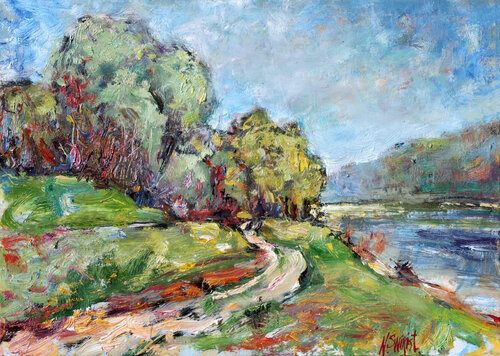 Road to Spring by Nicolai Ostapenco (N.Swiristuhi), Painting for Sale on Select