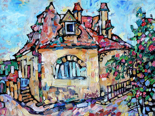 “The Street the Rose Bush” by Nicolai Ostapenco (N.Swiristuhi), Painting for Sale on Select