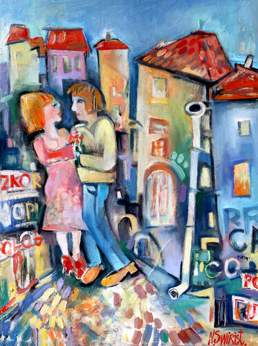 Just Friends, Obviously by Nicolai Ostapenco (N.Swiristuhi), Painting for Sale on Select