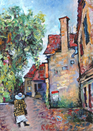 Alice in Montignac-Lascaux by Nicolai Ostapenco (N.Swiristuhi), Painting for Sale on Select