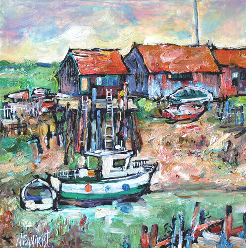 The Shore of Waiting by Nicolai Ostapenco (N.Swiristuhi), Painting for Sale on Select