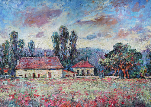 Poppies of the Dordogne by Nicolai Ostapenco (N.Swiristuhi), Painting for Sale on Select