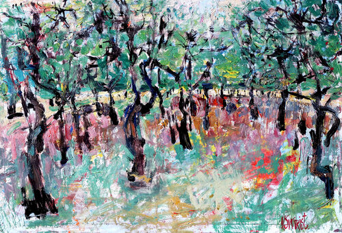 Mulberry Grove by the Dniester River by Nicolai Ostapenco (N.Swiristuhi), Painting for Sale on Select