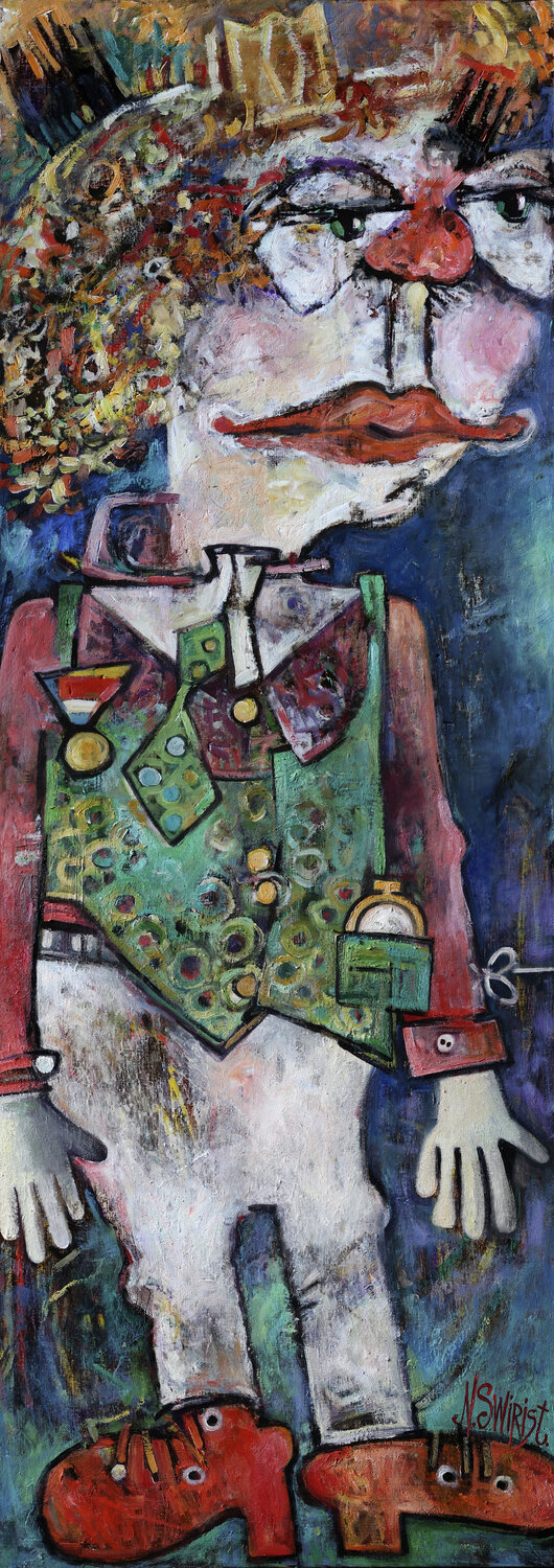 Clown 22. Nicolai Ostapenco (N.Swiristuhi) Original painting for sale