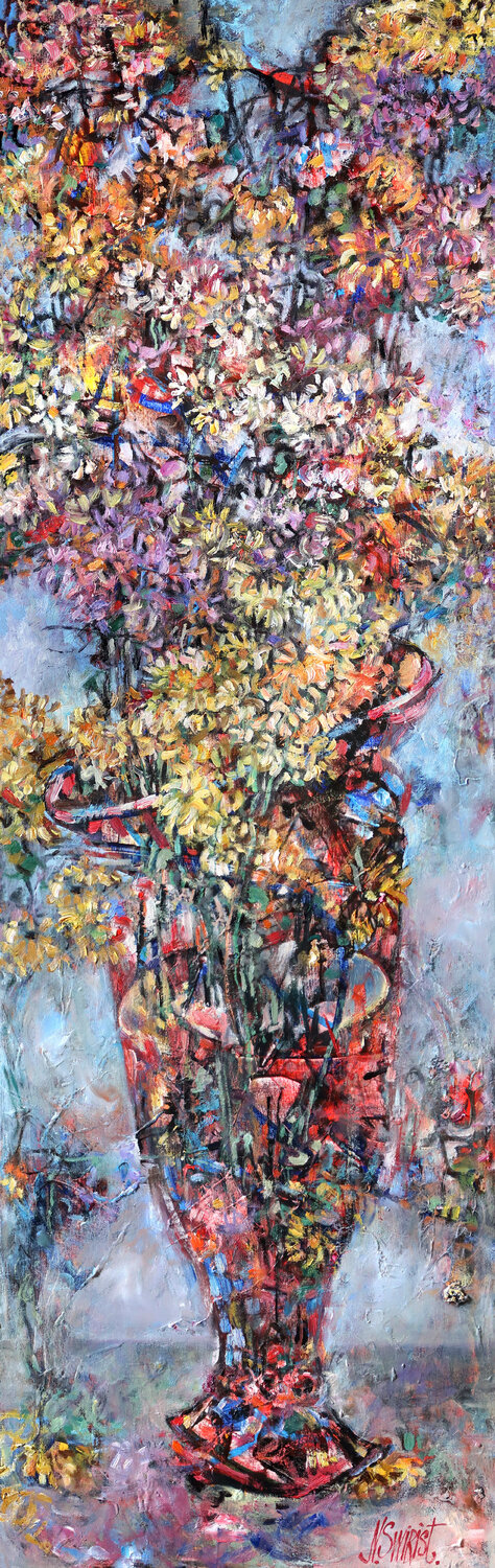 Autumn Flowers Nicolai Ostapenco (N.Swiristuhi) Original painting for sale