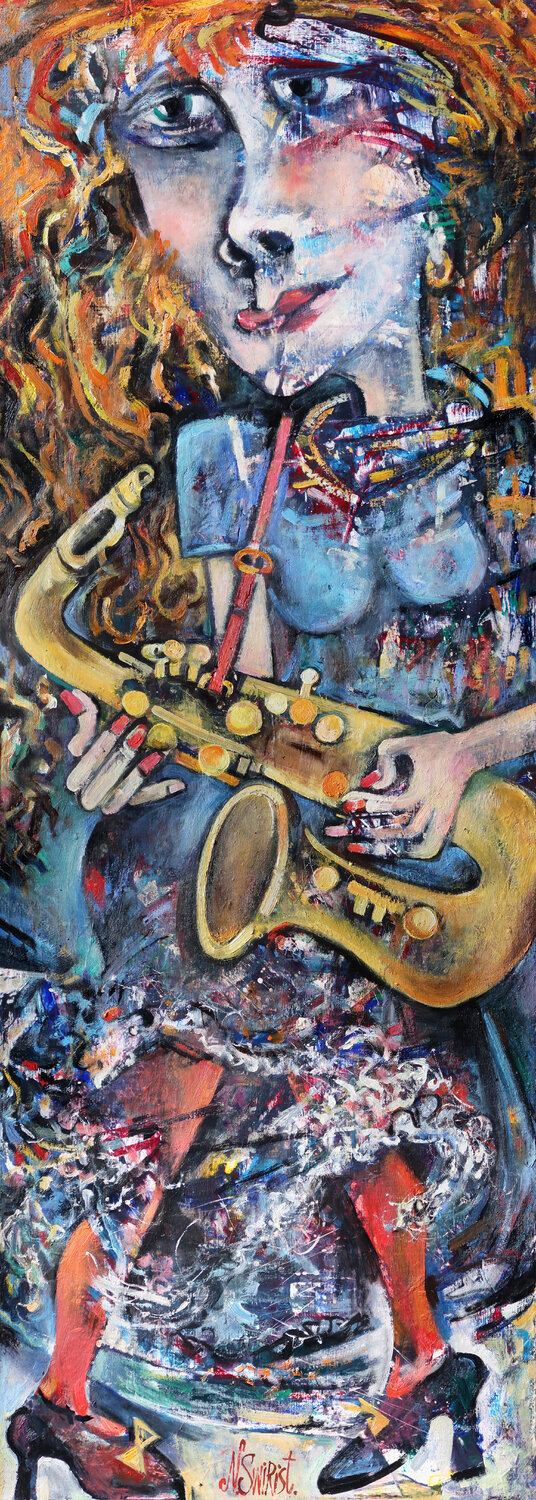 Redhead Blues Nicolai Ostapenco (N.Swiristuhi) Original painting for sale