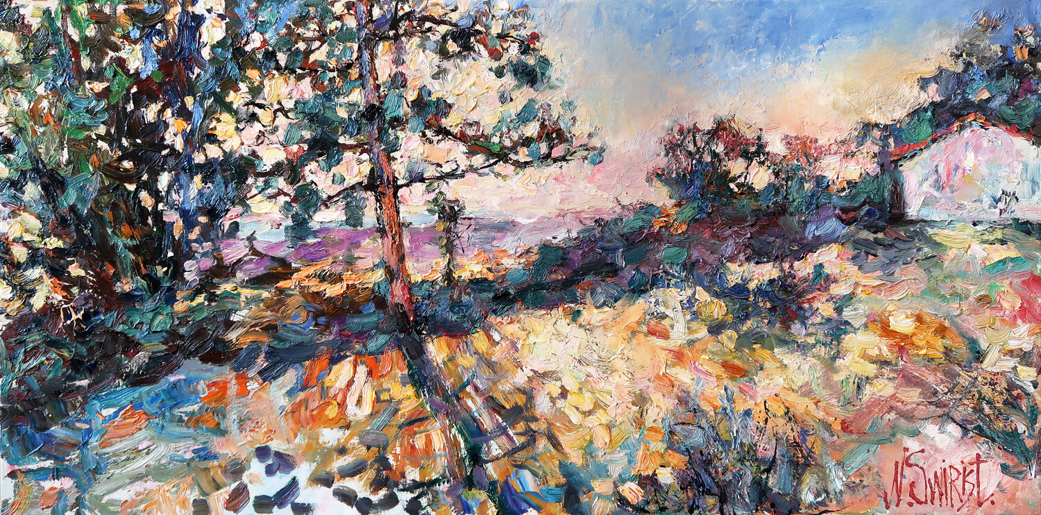 Sunset. Montenegro. Nicolai Ostapenco (N.Swiristuhi) Original painting for sale