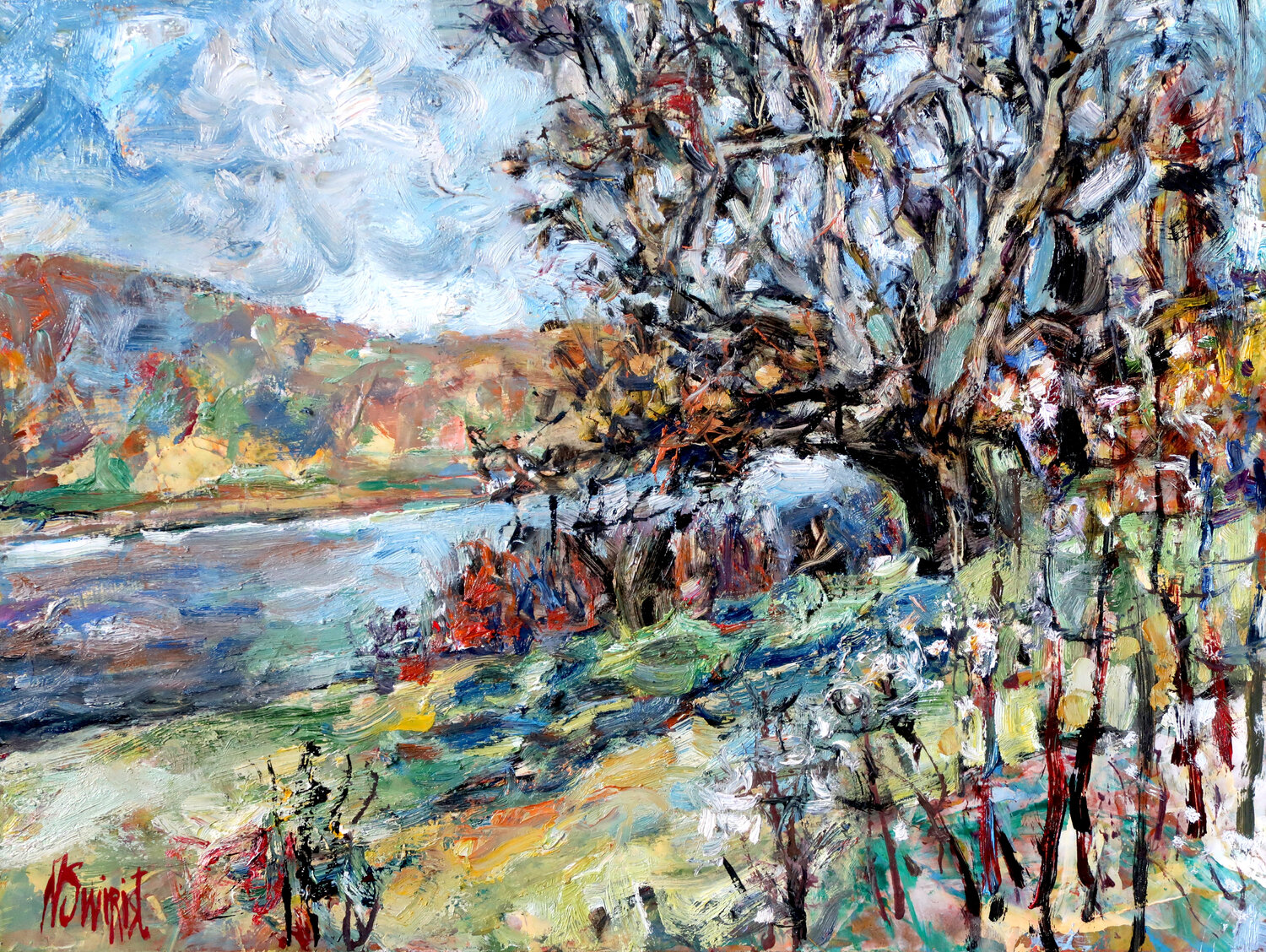 Whisper of branches. Nicolai Ostapenco (N.Swiristuhi) Original painting for sale