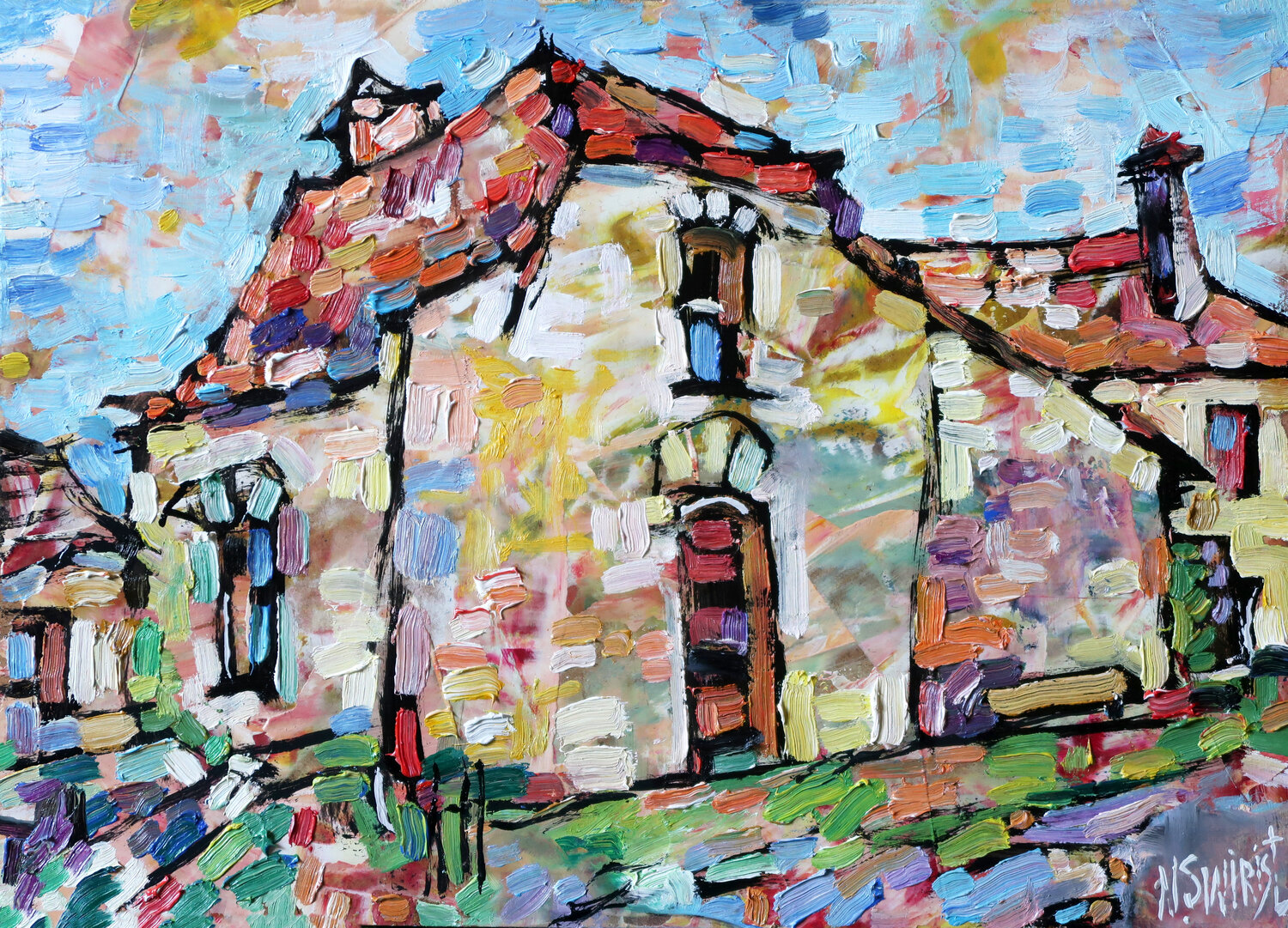 “Warm Walls of Provence” Nicolai Ostapenco (N.Swiristuhi) Original painting for sale