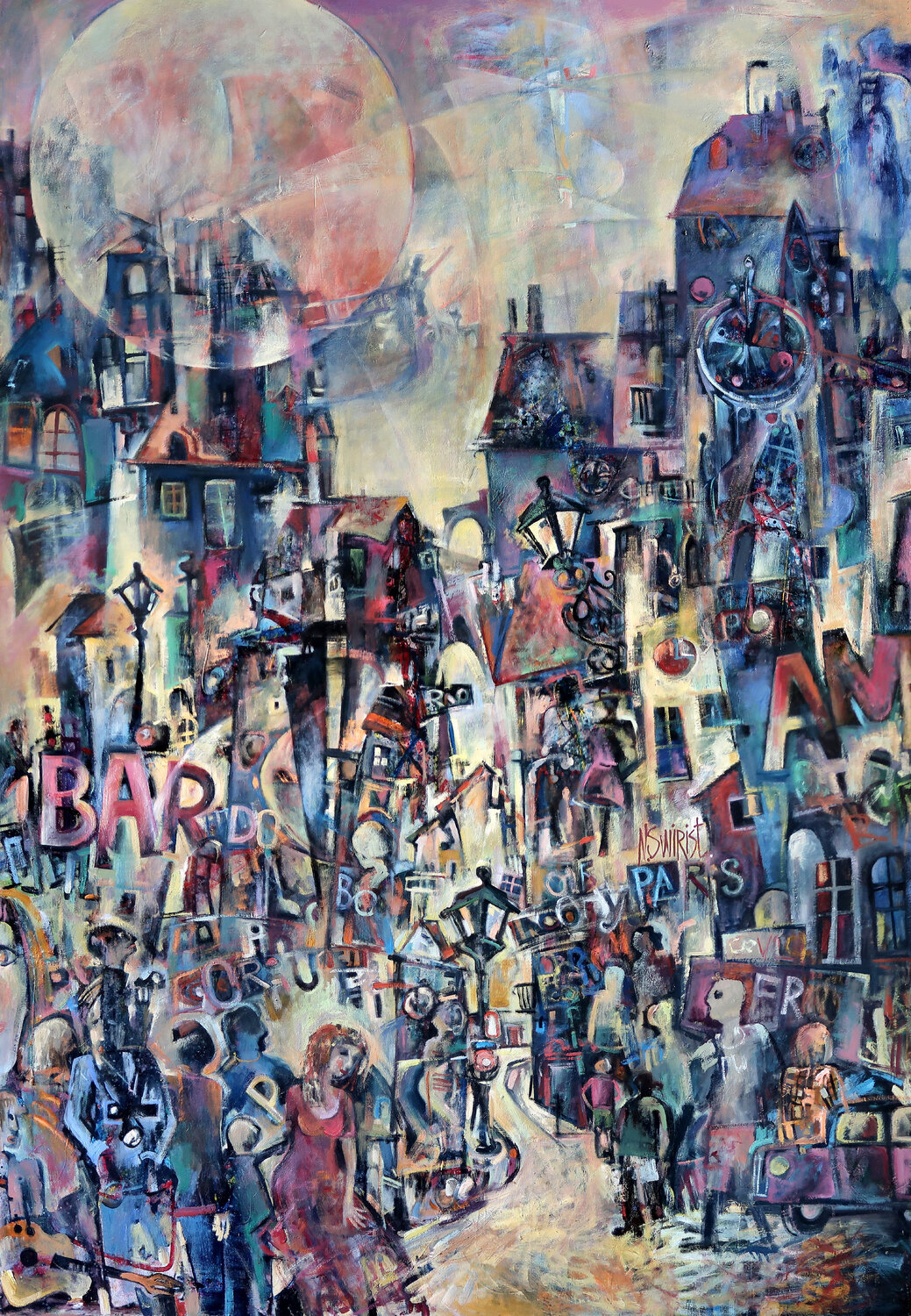 Hot summer in Bordeaux Nicolai Ostapenco (N.Swiristuhi) Original painting for sale