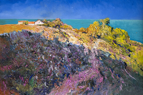 The Light of the Evening, Pacific Coast von Suren Nersisyan, Malerei kaufen auf Select