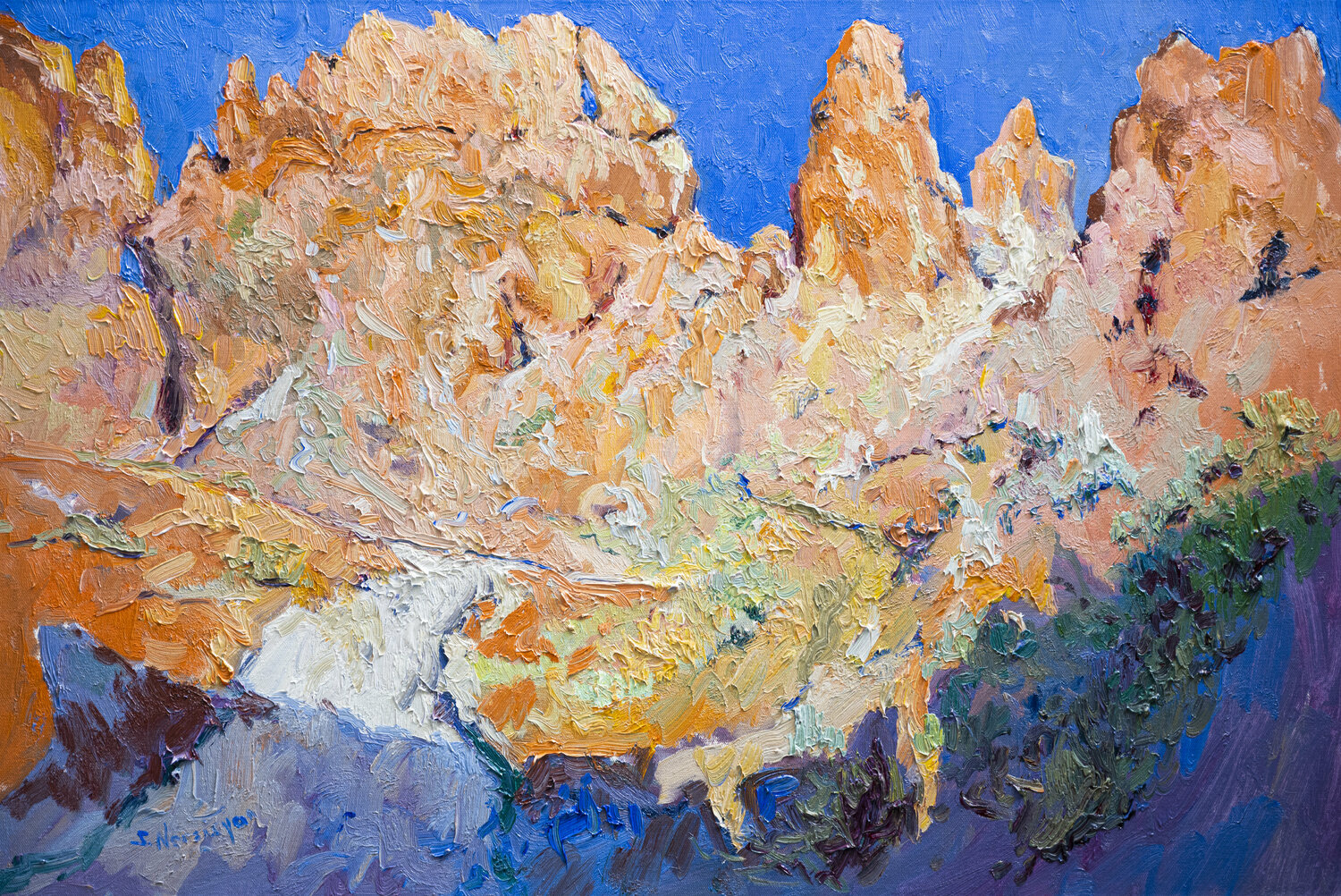 Desert Rocks Burned under the Sun Suren Nersisyan Originalgemälde zu verkaufen
