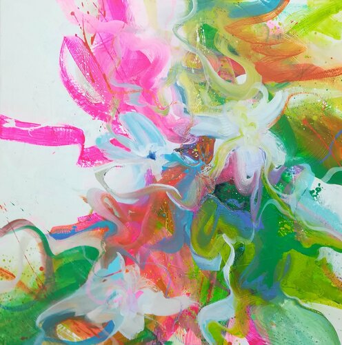 Easy Abundance - Jumping up again #126 by Carine Van Hee, Painting for Sale on Select