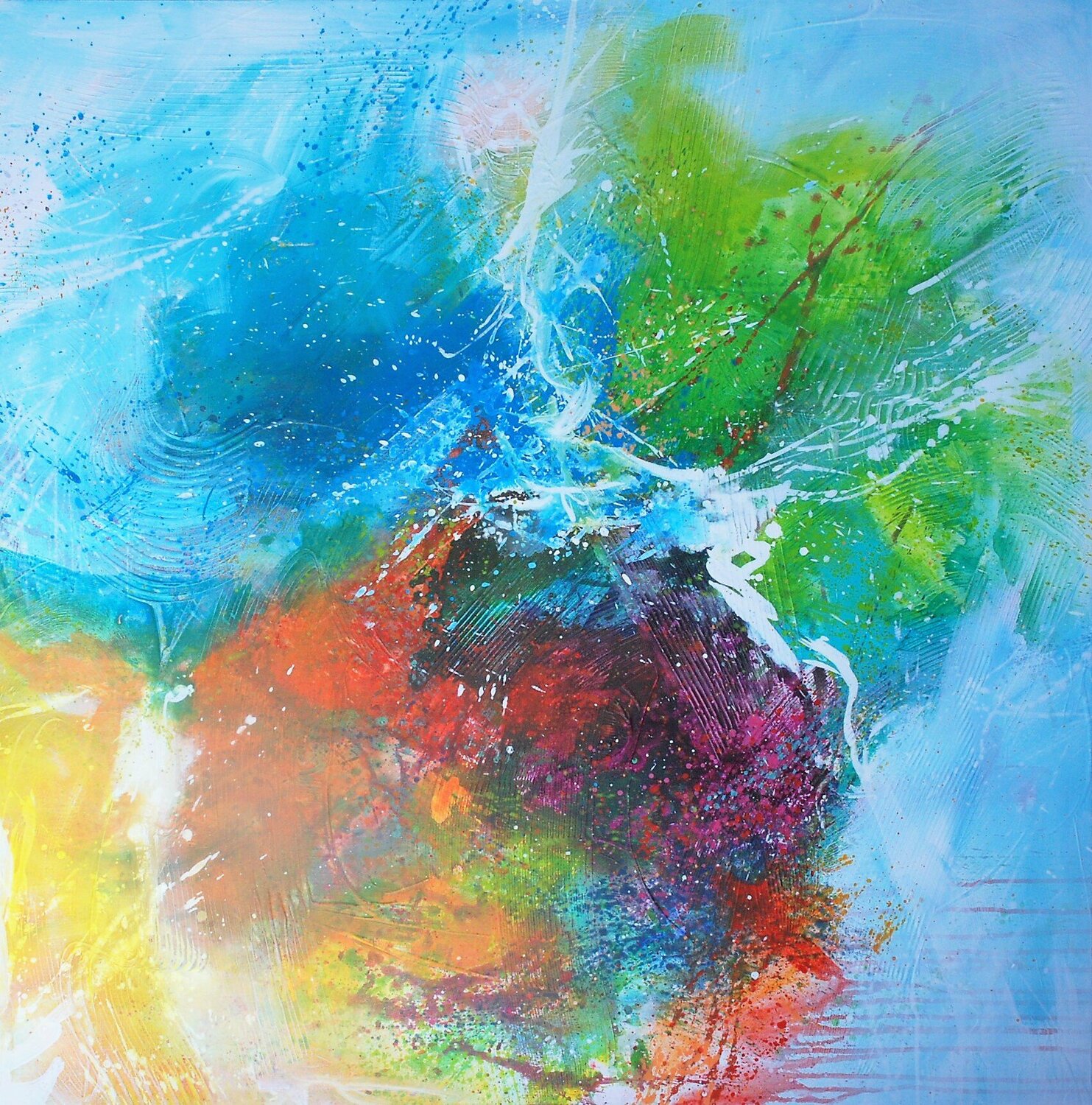 Women with Wings - A playful adventure Carine Van Hee Original painting for sale