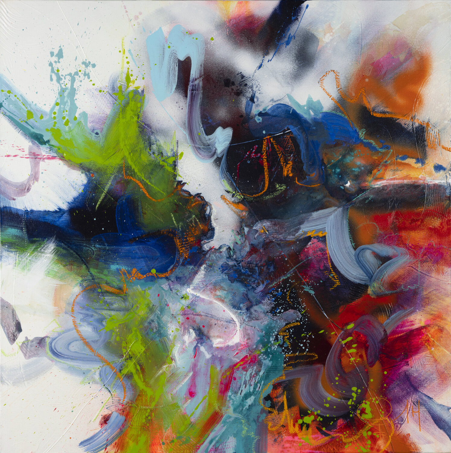 Fan the flames Carine Van Hee Original painting for sale