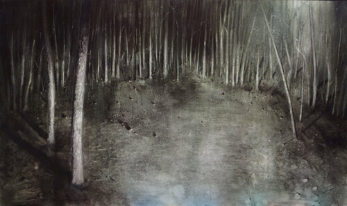 INTERRUPTED DARKNESS by Rafael Carrascal García, Painting for Sale on Select