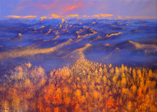 PAISAJE IMPOSIBLE XXIV by Rafael Carrascal García, Painting for Sale on Select