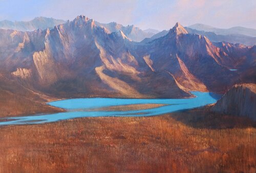 PAISAJE IMPOSIBLE XXXIII by Rafael Carrascal García, Painting for Sale on Select